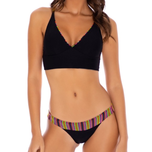 LULI FAMA Jungle Glow REVERSIBLE Two Piece Bikini EUC - Picture 4 of 13